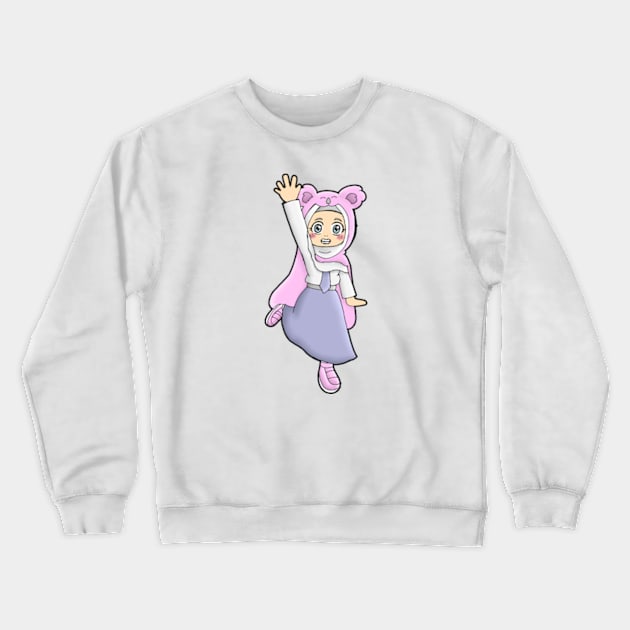 CHIBI ANIME CUTE HIJAB GIRL SCHOOL UNIFORM Crewneck Sweatshirt by MIZART